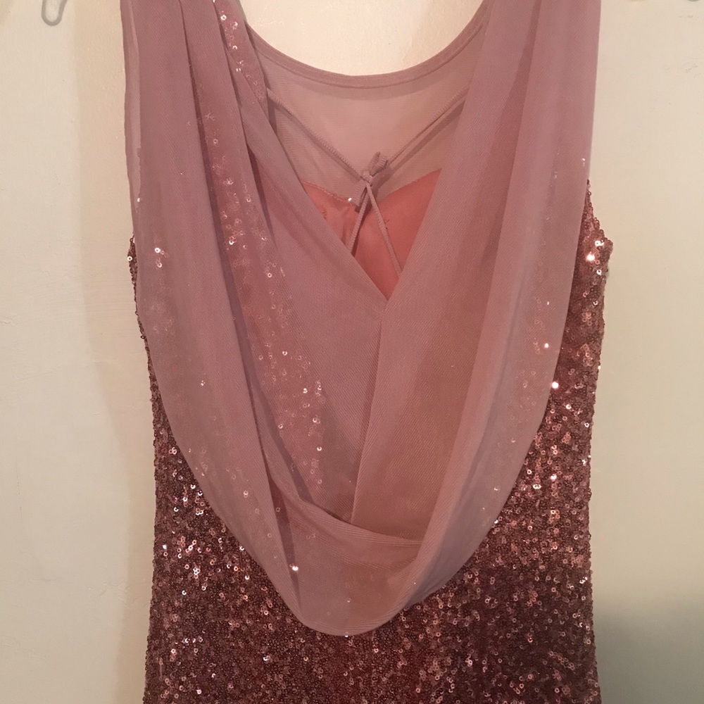 Handmade Pink Sequin Formal Dress - Picture 4 of 7